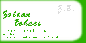 zoltan bohacs business card